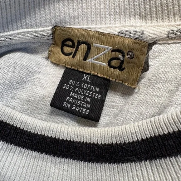 Vintage Enzo Iowa Hawkeyes crewneck Sweatshirt Gray Colorblock Pullover Size XL